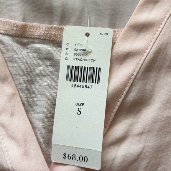 Dolan Light Pink V-Neck Blouse - Picture 5 of 8